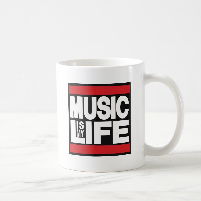 Musik ist mein Leben Rot Tasse (Rechts)