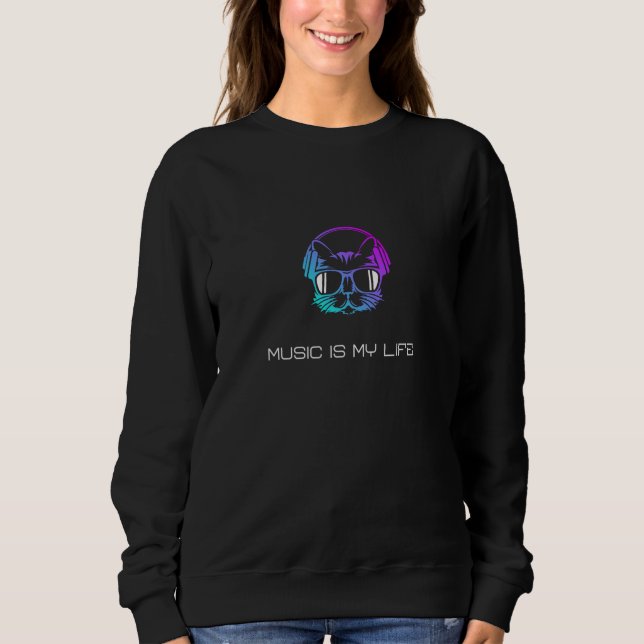 Musik ist mein Leben Sweatshirt (Vorderseite)
