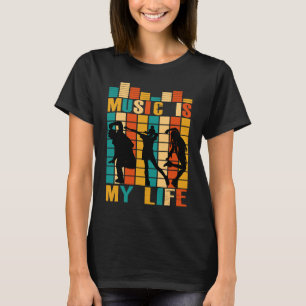 Musik ist mein Leben Vintag für Tänzer und Musik T-Shirt