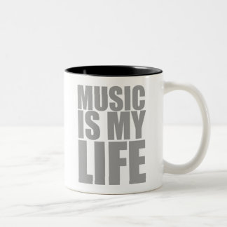 Musik ist mein Leben Zweifarbige Tasse