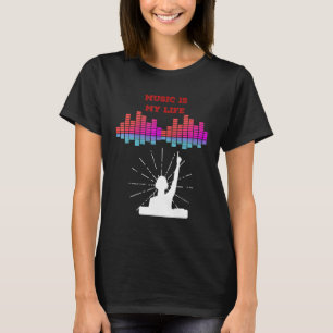 Musik ist mein Lebenslauf Equalizer DJ Musical Quo T-Shirt