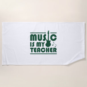Musik ist mein Lehrer Strandtuch