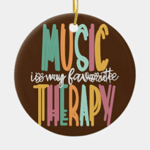 Musik ist mein Lieblingstherapeut Keramik Ornament