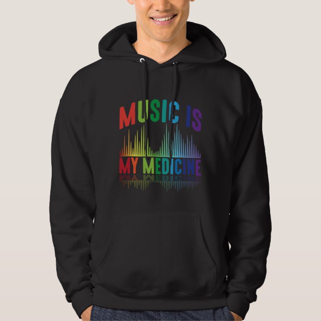 Musik ist mein Medizin-DJ-Musiker Hoodie (Vorderseite)