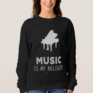 Musik ist mein religiöser Klavier Hoodie Long Slee