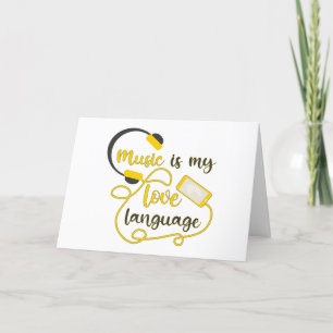 Musik ist mein romantischer Satz in der Liebe Dankeskarte