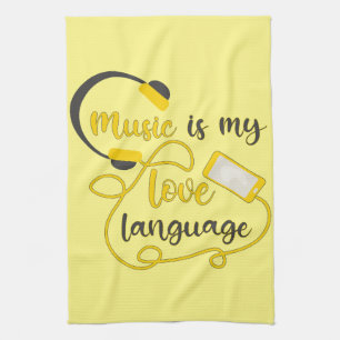Musik ist mein romantischer Satz in der Liebe Geschirrtuch