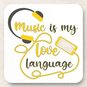 Musik ist mein romantischer Satz in der Liebe Getränkeuntersetzer