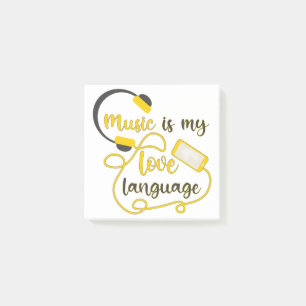 Musik ist mein romantischer Satz in der Liebe Post-it Klebezettel