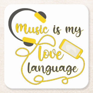 Musik ist mein romantischer Satz in der Liebe Rechteckiger Pappuntersetzer