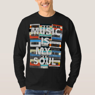 Musik ist mein Soul, das Musik-Retro-Vintag-CD Ins T-Shirt