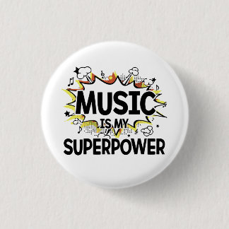 Musik ist mein Supermacht-runder Knopf Button