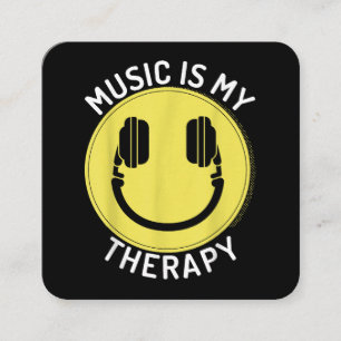 Musik ist mein Therapiemusikliebhaber Quadratische Visitenkarte