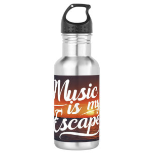 Musik ist meine Flucht Edelstahlflasche