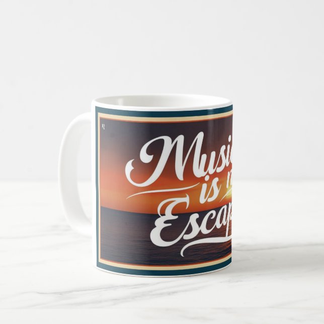 Musik ist meine Flucht Kaffeetasse (Vorderseite Links)