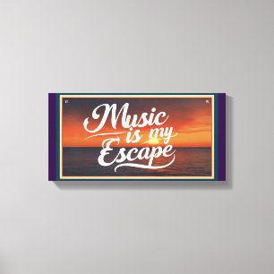 Musik ist meine Flucht Leinwanddruck