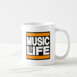 Musik ist meine Leben-Orange Kaffeetasse