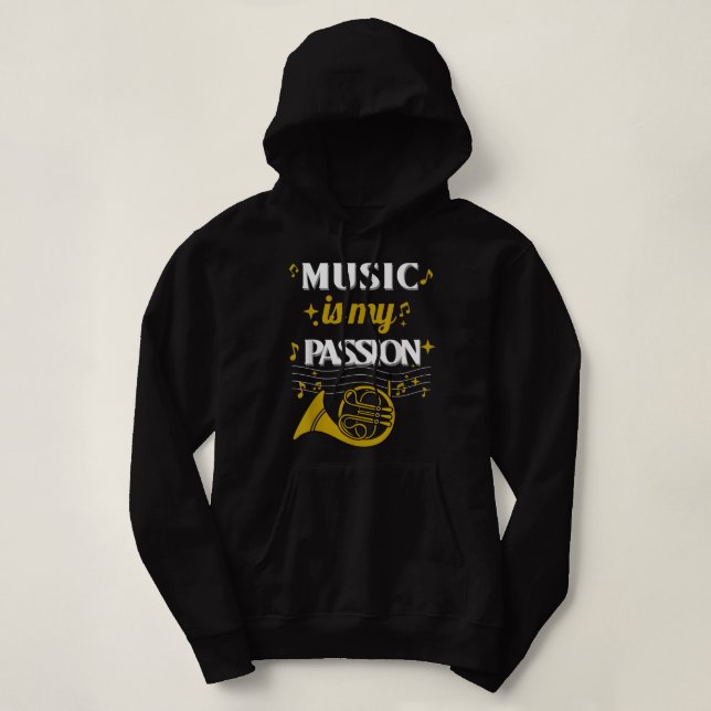 Musik ist meine Leidenschaft - Großes Geschenk Mus Hoodie (Design vorne)