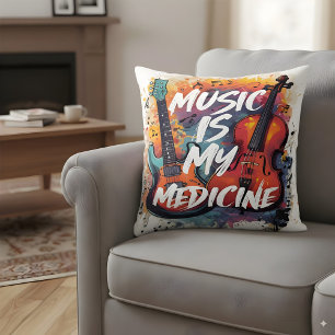 Musik ist meine Medizin Kissen