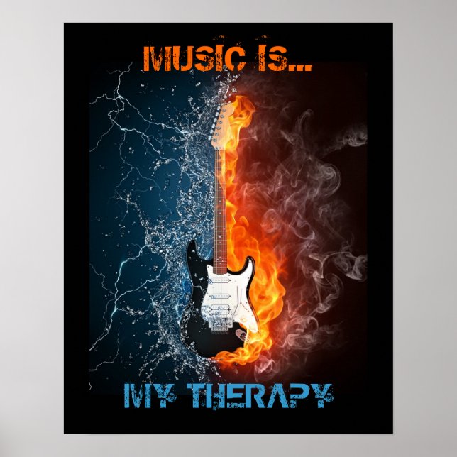 MUSIK IST MEINE THERAPIE POSTER (Vorne)