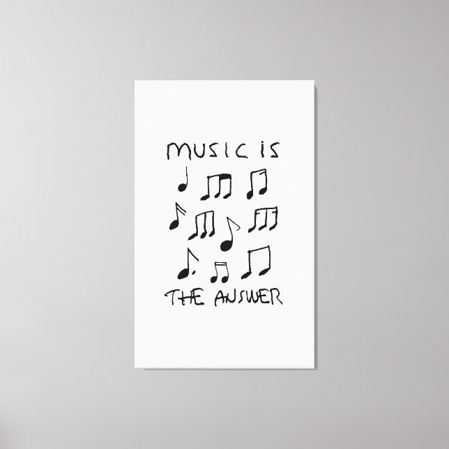 Musik ist meine Therapie Zeichnend Print Poster Leinwanddruck (Vorderseite)