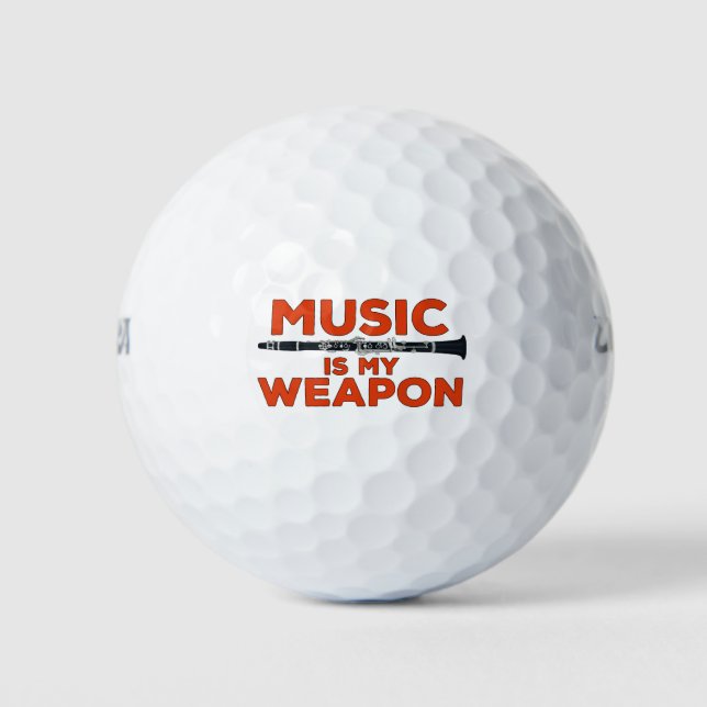 Musik ist meine Waffe Golfball (Vorderseite)