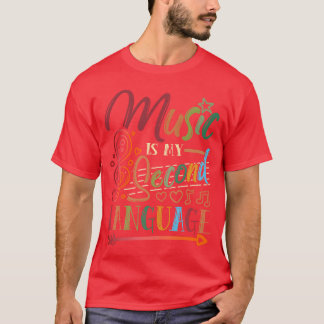 Musik ist meine zweite Spracheee Cool Design Musik T-Shirt