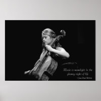 Musik ist Mondlicht Fine Art Poster/Leinwand/Print
