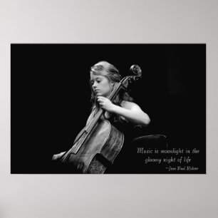Musik ist Mondlicht Fine Art Poster/Leinwand/Print Poster