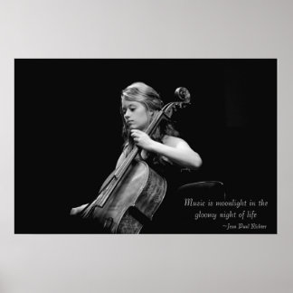 Musik ist Mondlicht Fine Art Poster/Leinwand/Print Poster