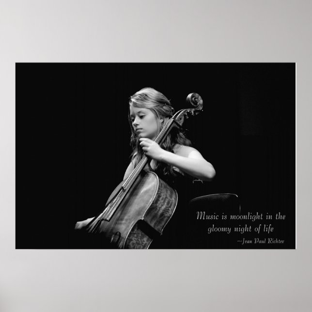 Musik ist Mondlicht Fine Art Poster/Leinwand/Print Poster (Vorne)