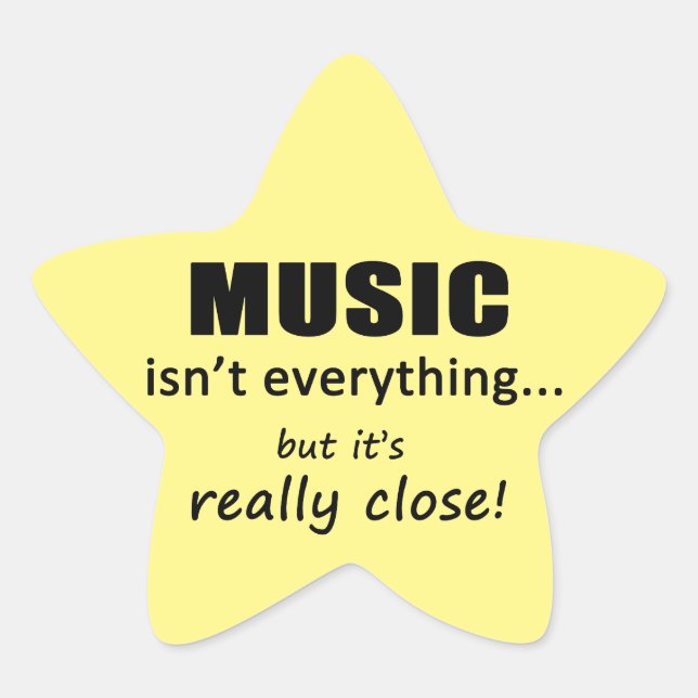 Musik ist nicht alles Star Sticker (Vorderseite)