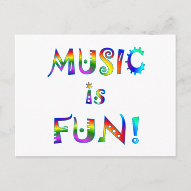 Musik ist Spaß Postkarte (Vorderseite)