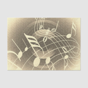 Musik ist überall, Notenmuster in sepianischen Far Seidenpapier