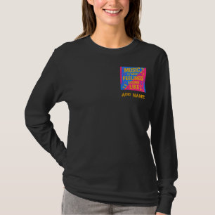 Musik ist, wie sich Gefühle anhören – Blau/Rosa T-Shirt