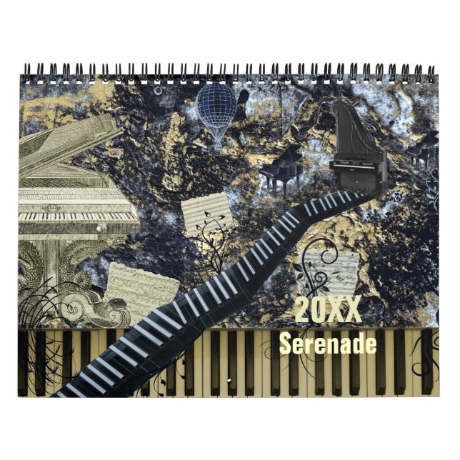 Musik-Kalender-Fantasieserenade-laufendes Jahr Kalender (Titelbild)