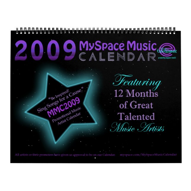 MUSIK-KALENDER MMC 2009 MYSPACE - ursprüngliche Kalender (Titelbild)