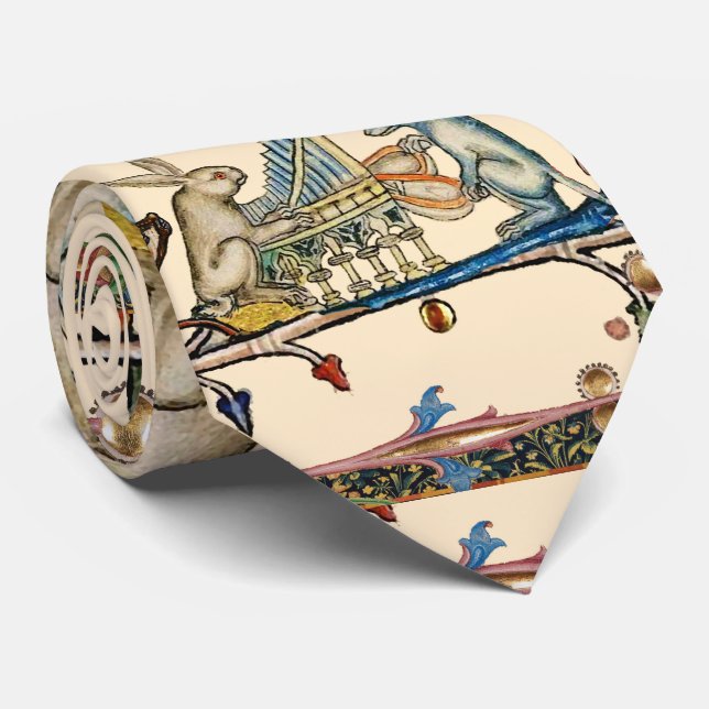 MUSIK, Kaninchen, Hund - MUSIK, MITTELALTERLICHE B Krawatte (Gerollt)