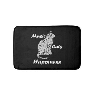 Musik Katzen Glück - Musiker Liebhaber Zitat Badematte