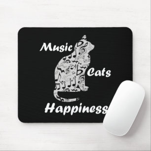Musik Katzen Glück - Musiker Liebhaber Zitat Mousepad