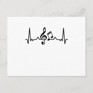 Musik Klavier- und Gitarrengeschenke für Heartbeat Postkarte