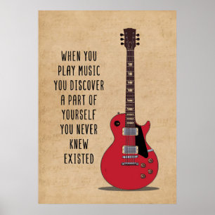 Musik Kunst beim Musikspielen Poster