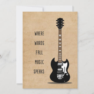 Musik Kunst, in der Worte fallen Musik sprechen Dankeskarte