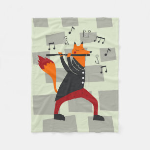Musik Kunst und Flöte Fleecedecke