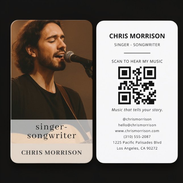 Musik-Künstler-QR-Code  Visitenkarte (Von Creator hochgeladen)