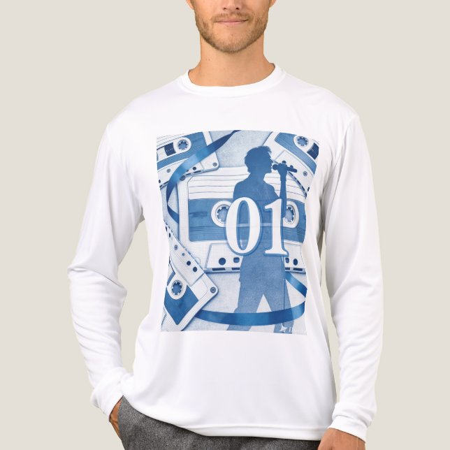 Musik-Langarm-Grafik Tri-Blend Shirt (Vorderseite)