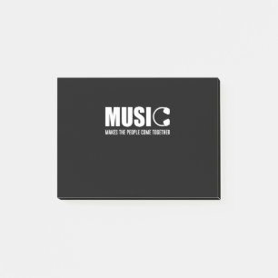 Musik lässt die Menschen zusammenkommen Post-it Klebezettel