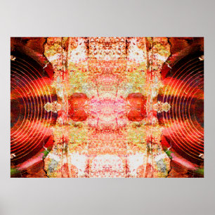 Musik-Lautsprecher an einer knackigen Wand Poster