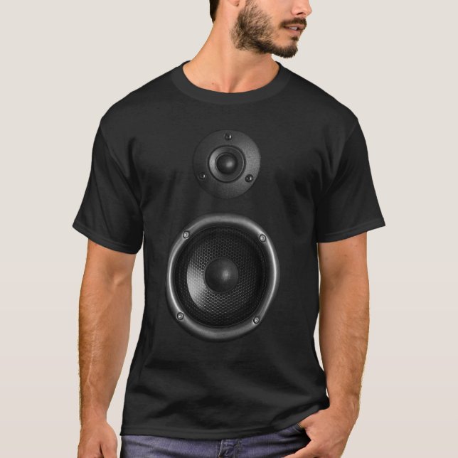 Musik-Lautsprecher DJ lustig T-Shirt (Vorderseite)