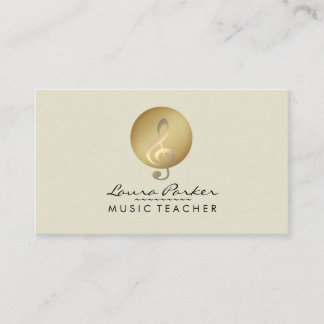 Musik-Lehrer-Creme-musikalische Anmerkungs-Musiker Visitenkarte